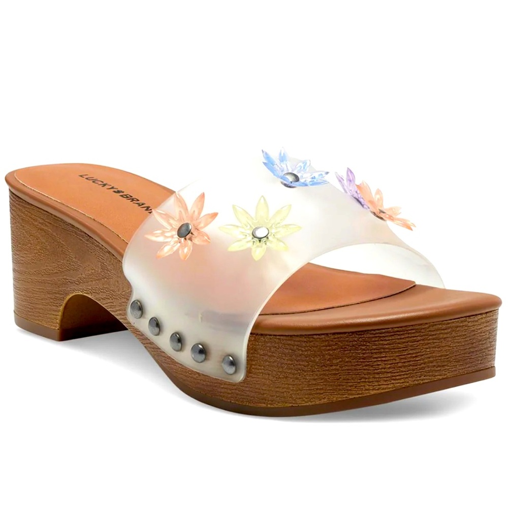 Lucky Brand Sandal Matte Jelly w/ Flowers NIB